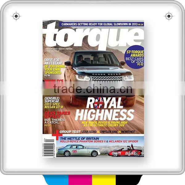 Full printing service for magazine for cars