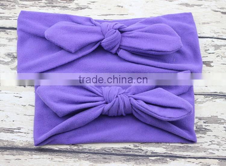 knot mother and baby plain hair cotton head band