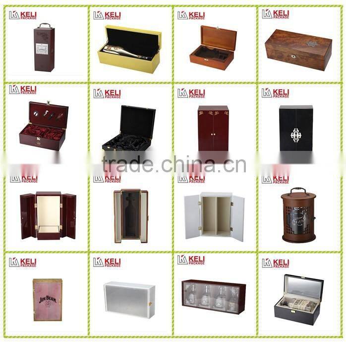 New products wood veneer two wine glass flannelette box