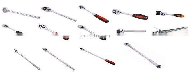 2015 NEW Chrome Vanadium 72Teeth Quick Release Curved Ratchet Handle Socket Wrench set