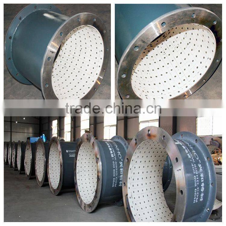 Wear Protection 95% Alumina Ceramic Lined Steel Tube Fitting