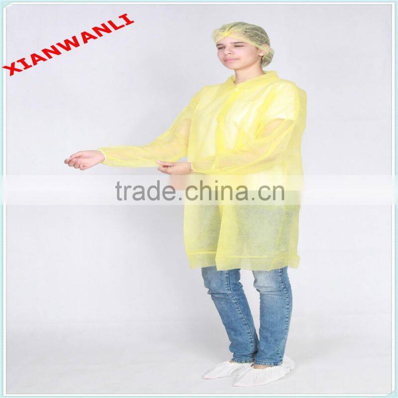Disposable Nonwoven Yellow Comfortable Chemotherapy Gown