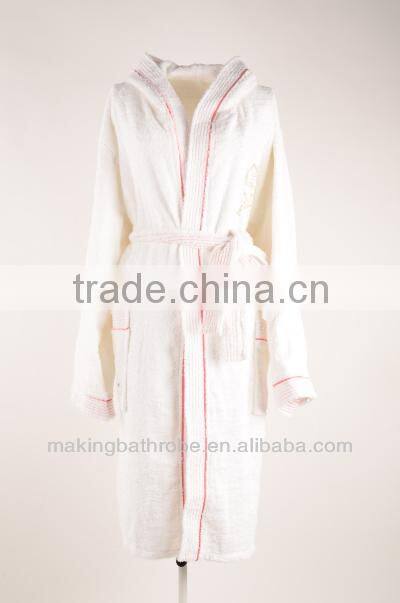 custom terry cotton hooded bathrobe wholesale