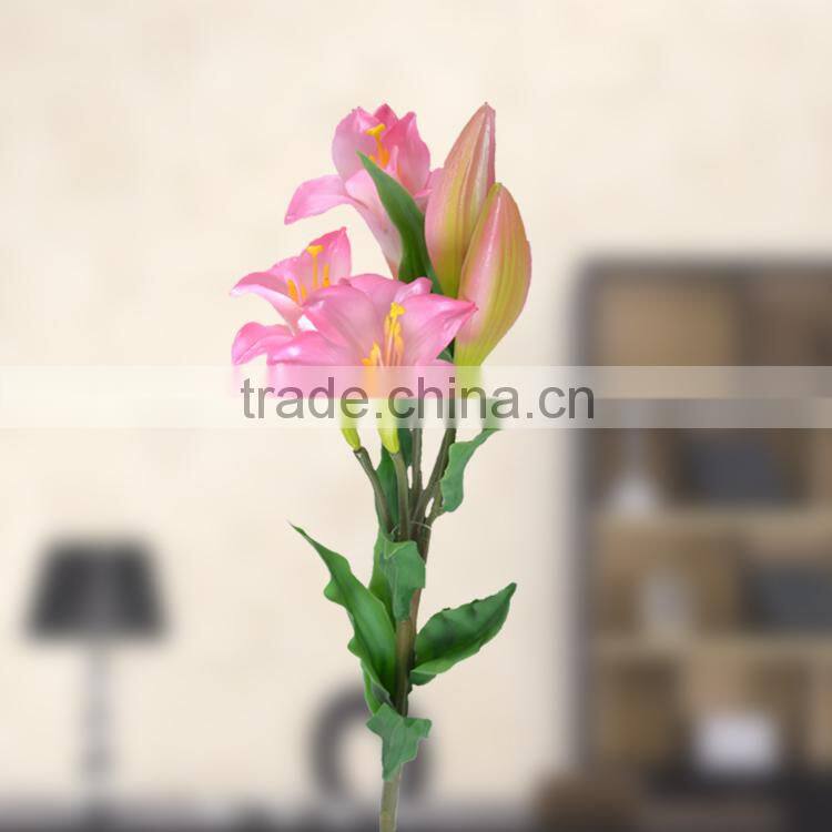 PU artificial flower single stem lily flower