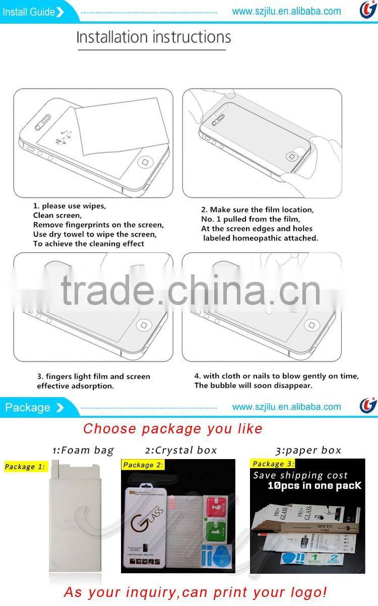 Wholesale factory high quality 9h tempered glass screen protector for iPhone 6S Plus
