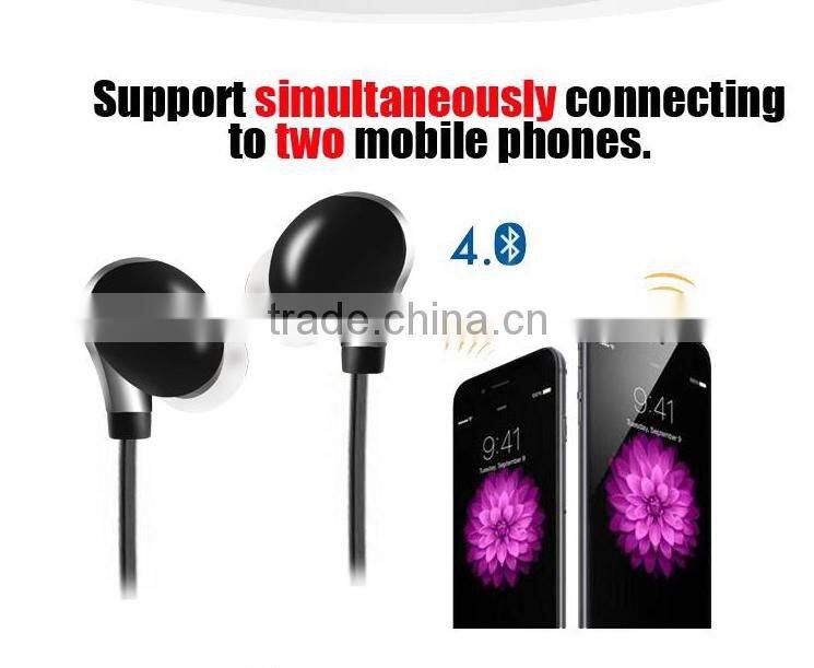Bluetooth 4.1 EDR CSR In-Ear headphone Stereo Earbuds Noodle Headphone with Microphone wireless earphone