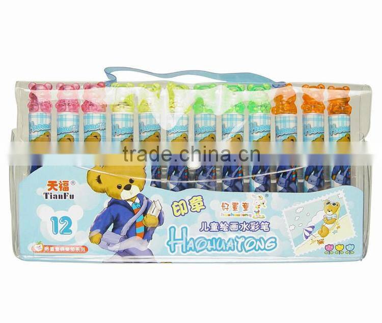 Hot sale 12 / 24 color non-toxic washable water set color pen for kids