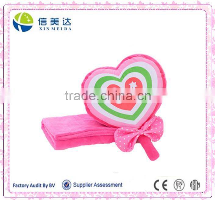 Colorful Delicious Sweet Lollipop Plush Pillow & Blanket