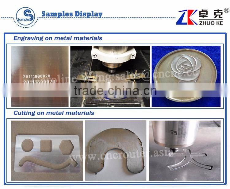 Hybird Servo Motor Small CNC Router Machine For Aluminum Copper Wood ZK-6090 With Wireless Handwheel Mach3 Control System