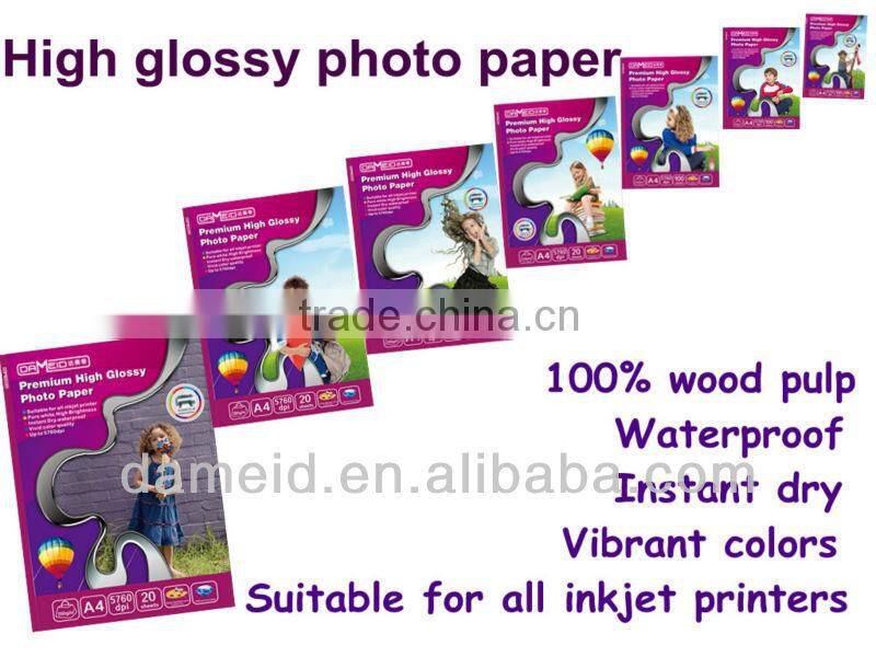 High performance photo inkjet paper with cheap price,double side glossy photo paper