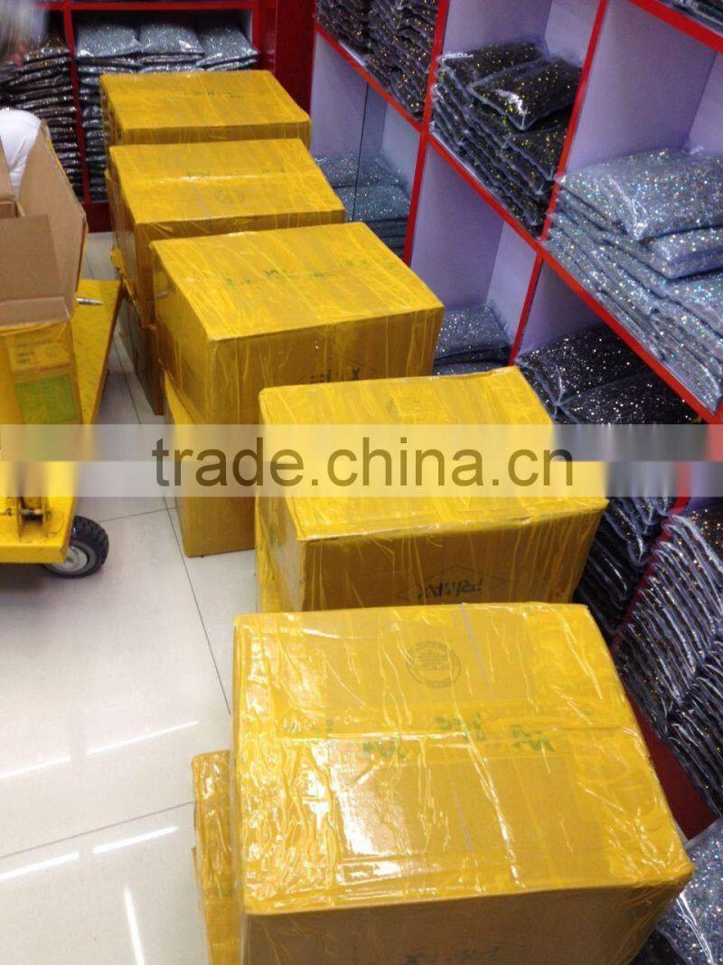 Wholesale manufacture strong glue tanzanite color iron on glue hot fix stone for Europe market customer