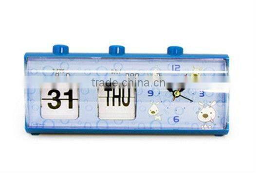 2013 new products platic desk/table alarm clock with calendar for promotion