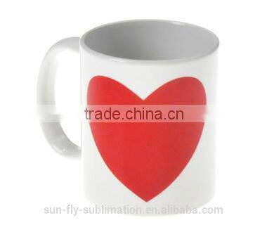 Heart Shape Color Changing Mug/ Color changing mug/ Colorful mug for promotion/ Designed Mug
