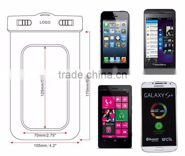 2016 new Universal pvc waterproof mobile phone case for smartphone