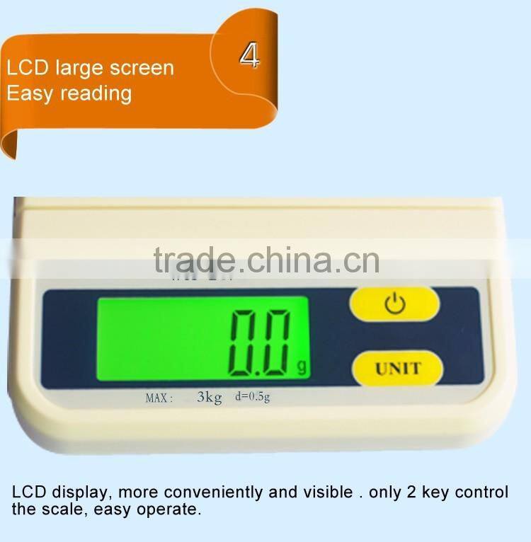 Promotional indoor use electronic digital weighing kitchen scale WH-B07L