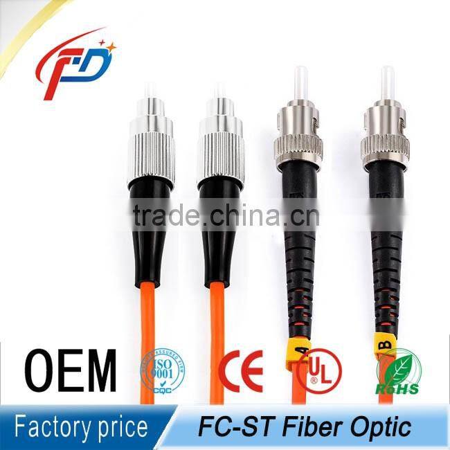 FC-ST duplex multymode fiber optic patch cable connector