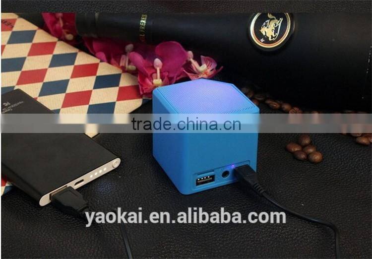 2016 New Mini Bluetooth Speaker Cube Led Speaker With Mic TF USB Wireless Portable Music Player Sound Box Loudspeakers