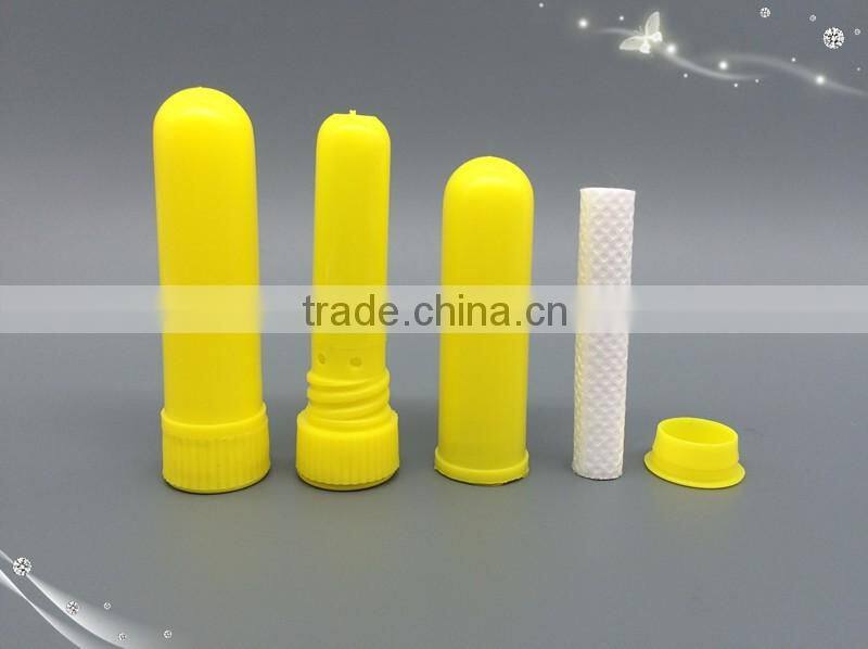 High quality blank Nasal Inhaler sticks, Nasal inhaler sticks with high quality cotton wick, 8 colors nasal inhaler blank