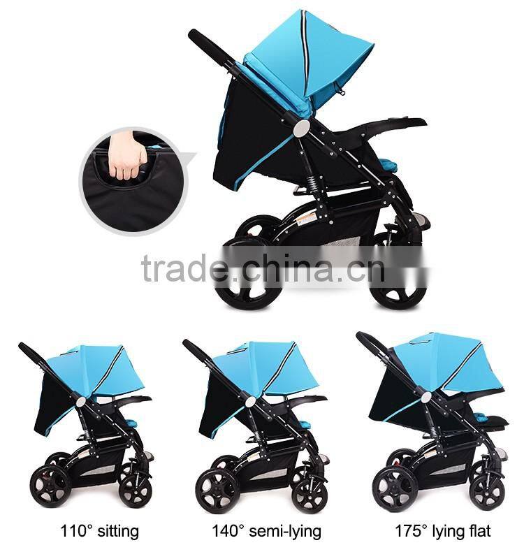 High Landscape Stroller| Baby Trolley | Pram | Carriage | Pushchair With Seat Cushion
