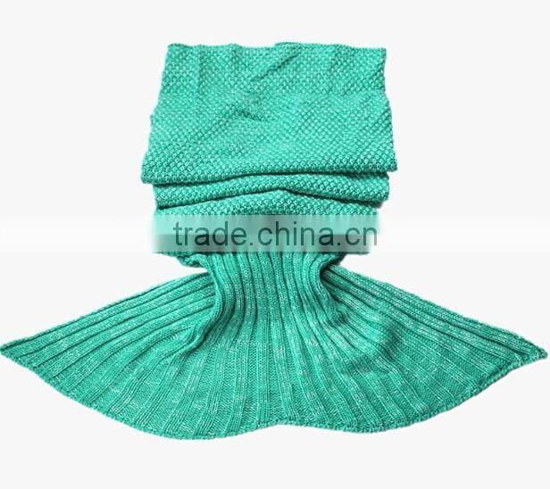 New design Knitting Mermaid Tail Blanket / sofa mermaid blanket / Warm Soft Sleep blanket