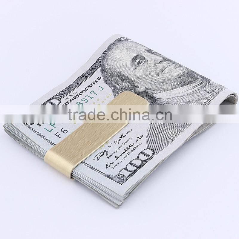 Direct sale online blank gold mental money clip for men