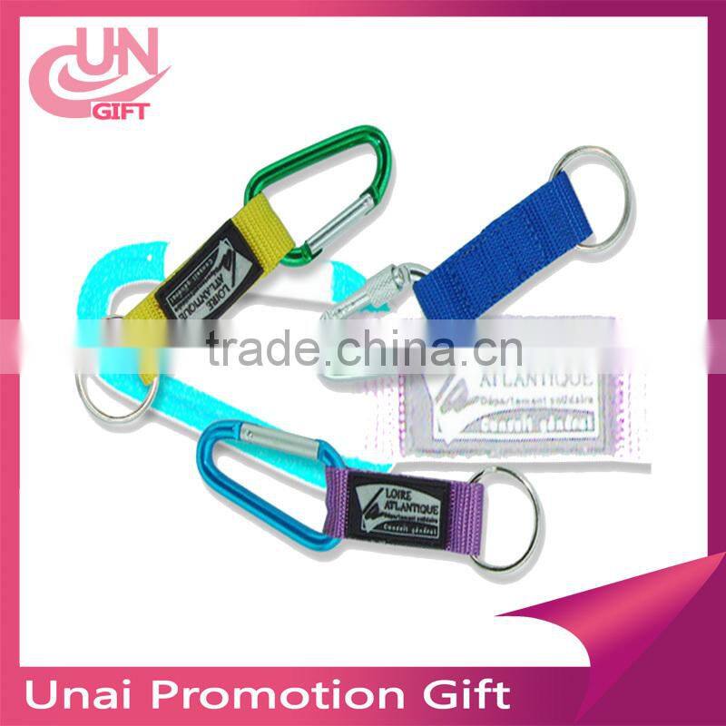 Custom fabric keychains with carabiner for wholesale
