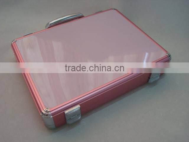 Aluminum watch case with foam,acrylic panel watch display box with shelf,aluminum diy watch box