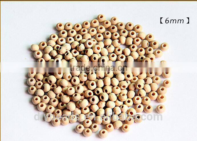 5-6mm origional wood round beads for garment decoration