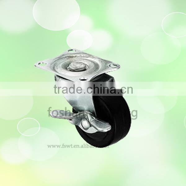 Hardware Top Plate 65mm Small Hard Rubber Caster