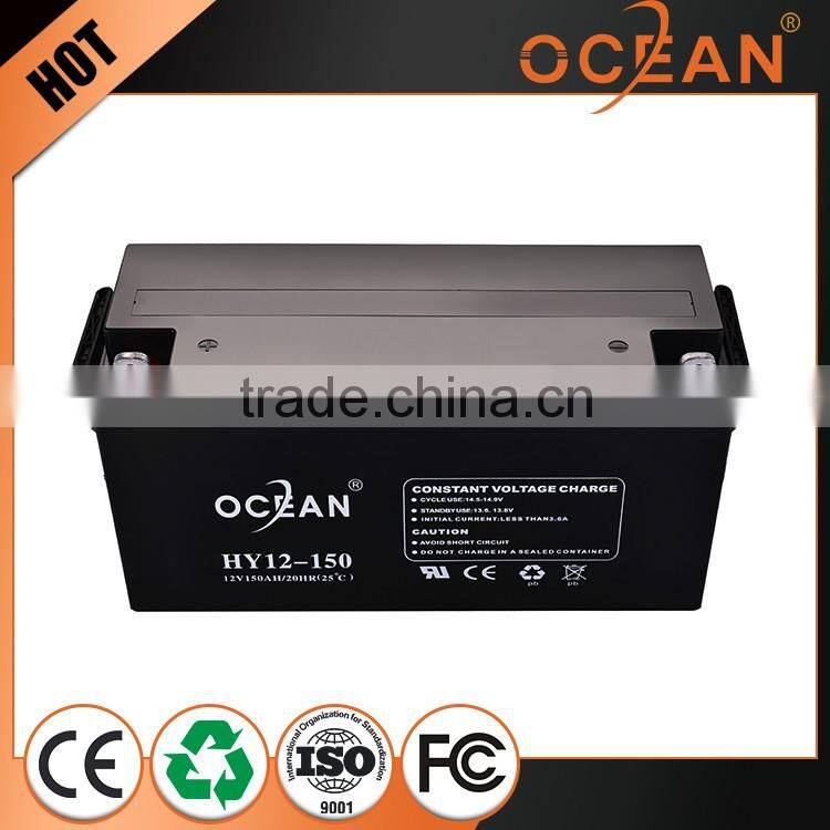 Anti-corrosion unique most fashionable 12V 150ah front terminal battery