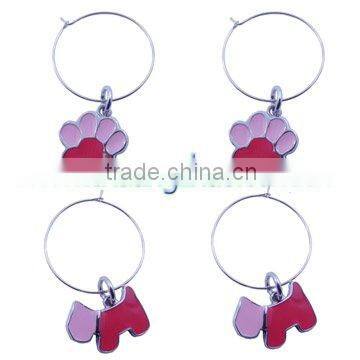 fashion metal wine charm set