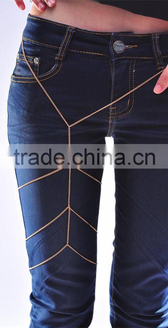 Hot jewelry bodycare gold leg chain