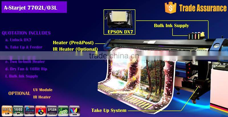 Large Format Digital Eco-solvent Printer, DX7 Print Head