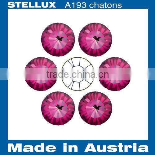 Stellux A193 Glass chatons Point back rhinestones Fuchsia