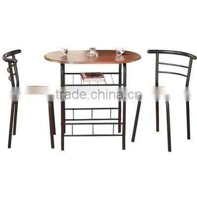Modern Glass Diningroom metal frame 5Pieces furniture