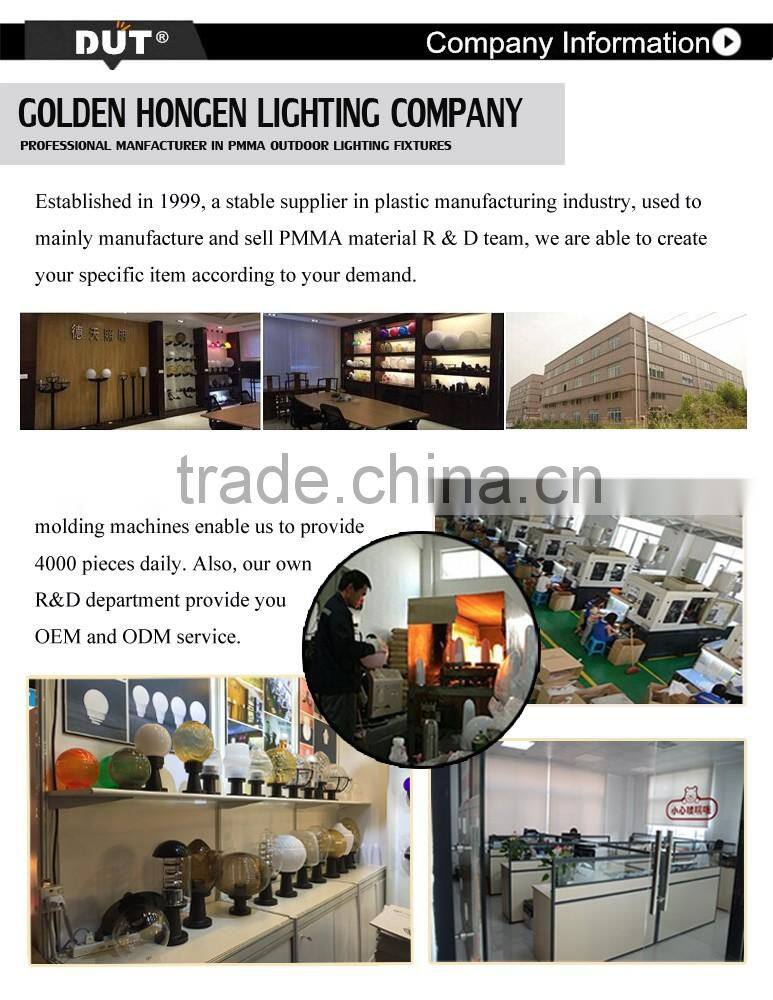 Transparent Competitive price acrylic outdoor globe lamp shade and cover