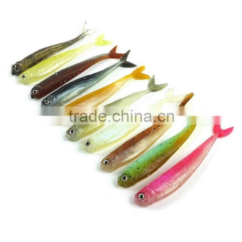 soft bait 10 colors fishing tackle 8.9CM/3.1G fishing lures Soft lures