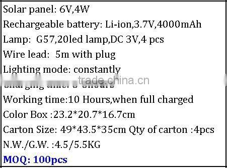 80 hours lighting portable solar lighting system for rural area,poor countries,Islands