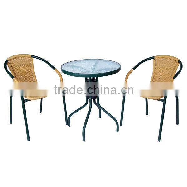 Cheap Steel Frame rattan Garden sets furniture