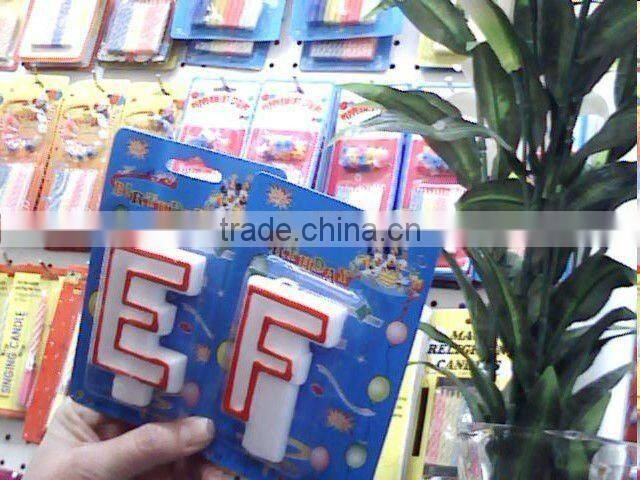 Wholesale Alphabet Pick Candle V, Candle A B C D E F G ...Y , 26 letter candle Kids Birthday Partyware