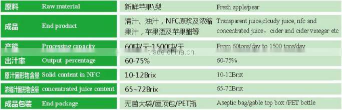 Apple processing plant