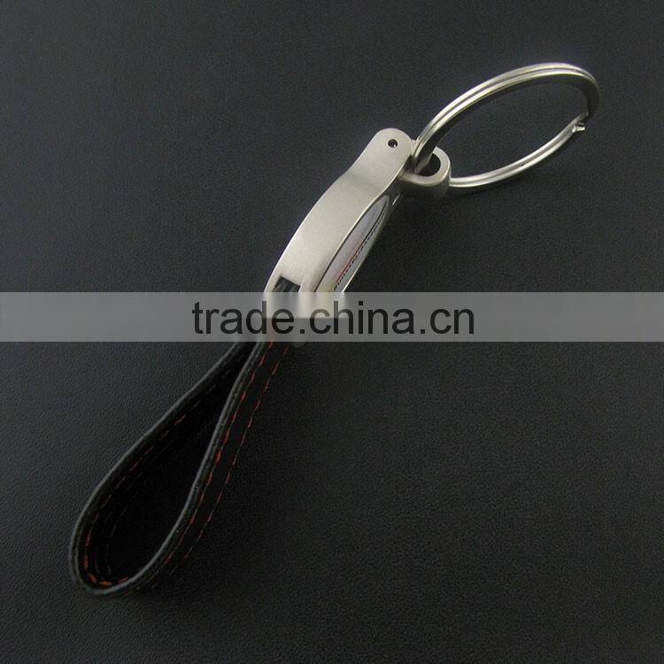 Promotional Souvenirs Custom leather keychain keyring