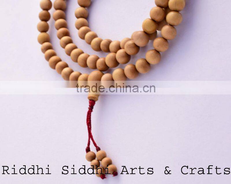 natural religious sandalwood mala beads/sandalwood beads/japa beads
