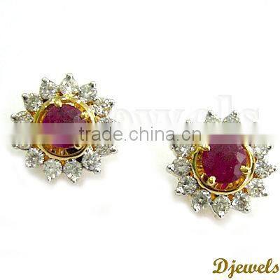 Diamond Earrings, Diamond Gold Earrings, Diamond Jewelry