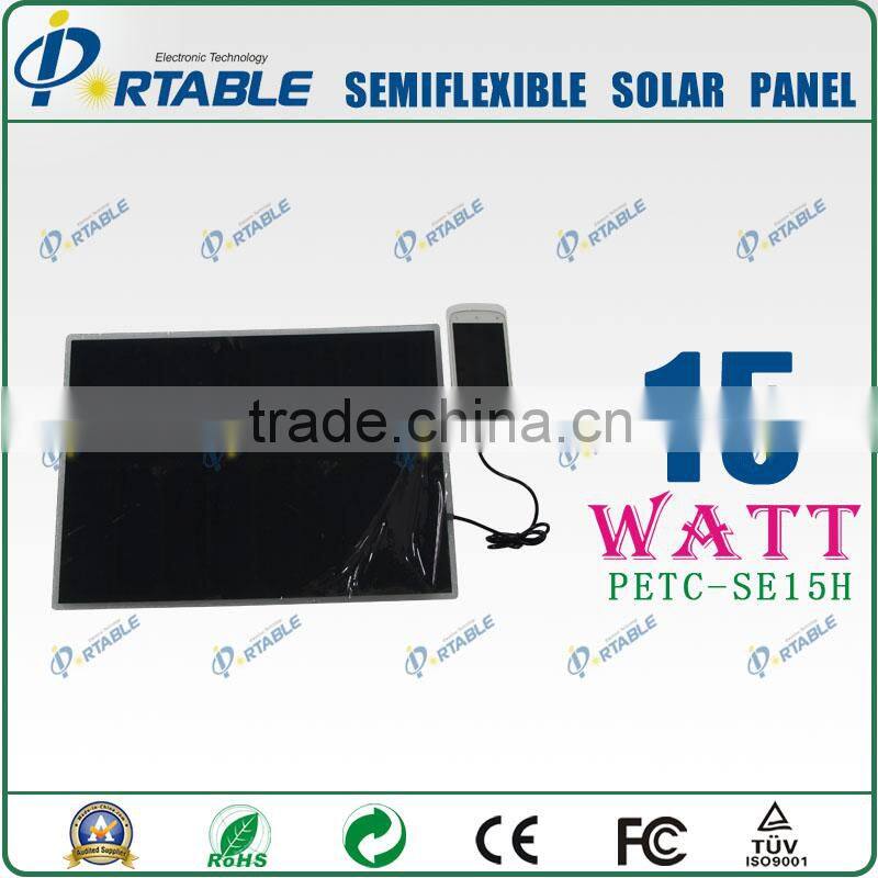 15w PET semi flexible solar panel high quality import solar panels