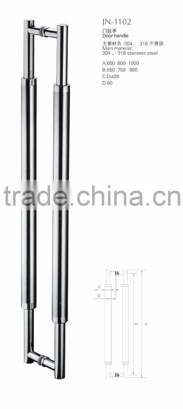 fancy high quality stainless steel glass door handle