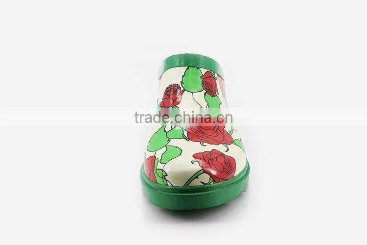 Most popular Customised designs Colorful Waterproof wedge heel rain boots