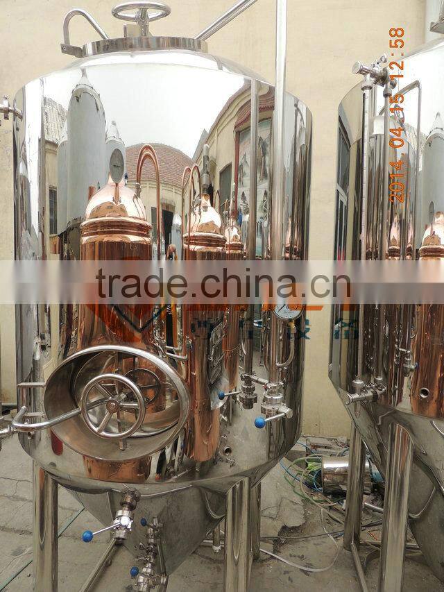 red copper beer brewing equipment with CE&ISO