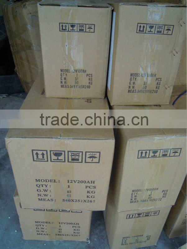 CAP Solar battery 3AH-250AH with good quality Pb material