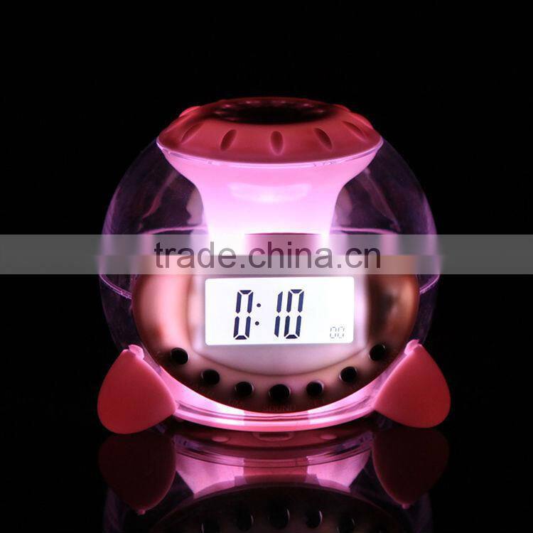 7 color light alarm clock with nature sound